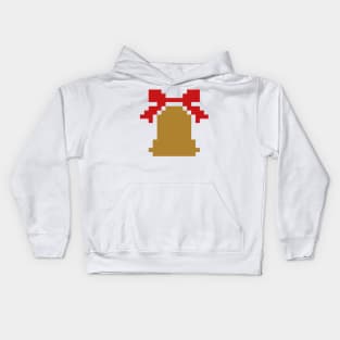 Christmas Bell Pixel Art Kids Hoodie